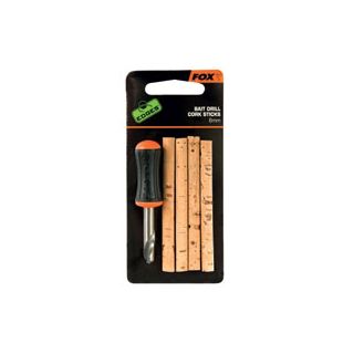 Fox Edges Bait Drill & 4 Cork Sticks 6mm